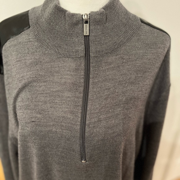 Michael Kors gray half zip sweater, size XL - Picture 2 of 6
